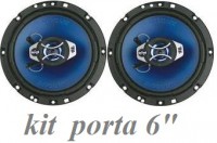 Kit 6" porta e mala triaquicial  Hurricane 360w  40ww rms cada um 